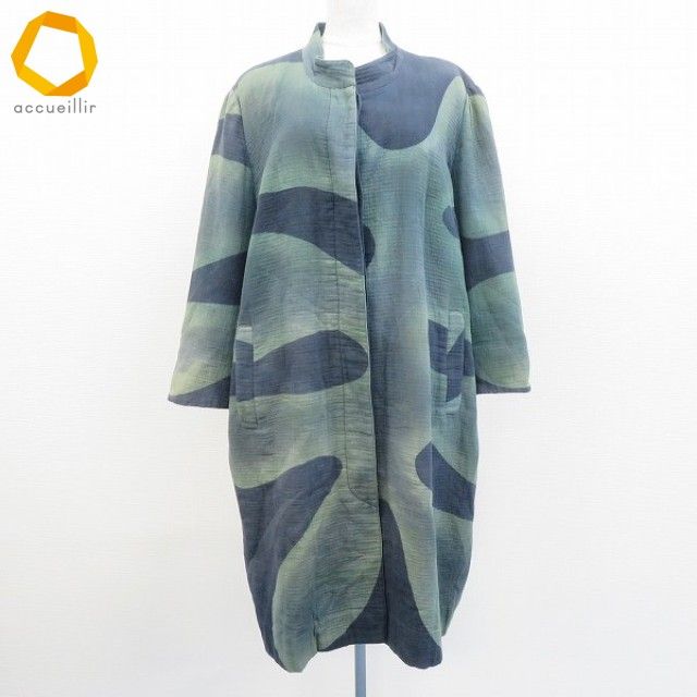 バンドウキョウコ 坂東京子 藍染 和柄 コート ロング レディース