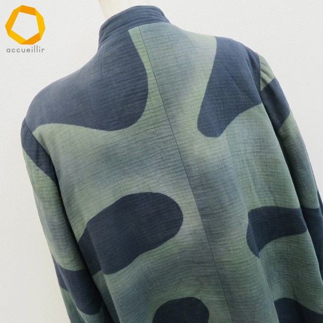 バンドウキョウコ 坂東京子 藍染 和柄 コート ロング レディース