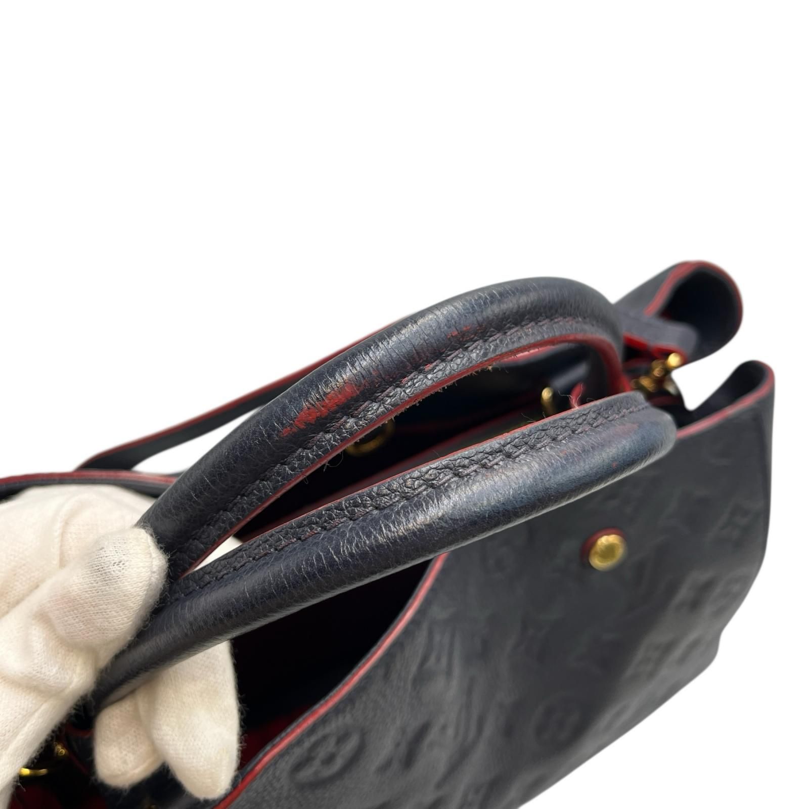 ルイヴィトン LOUIS VUITTON ハンドバッグ モンテーニュMM マリーヌ 