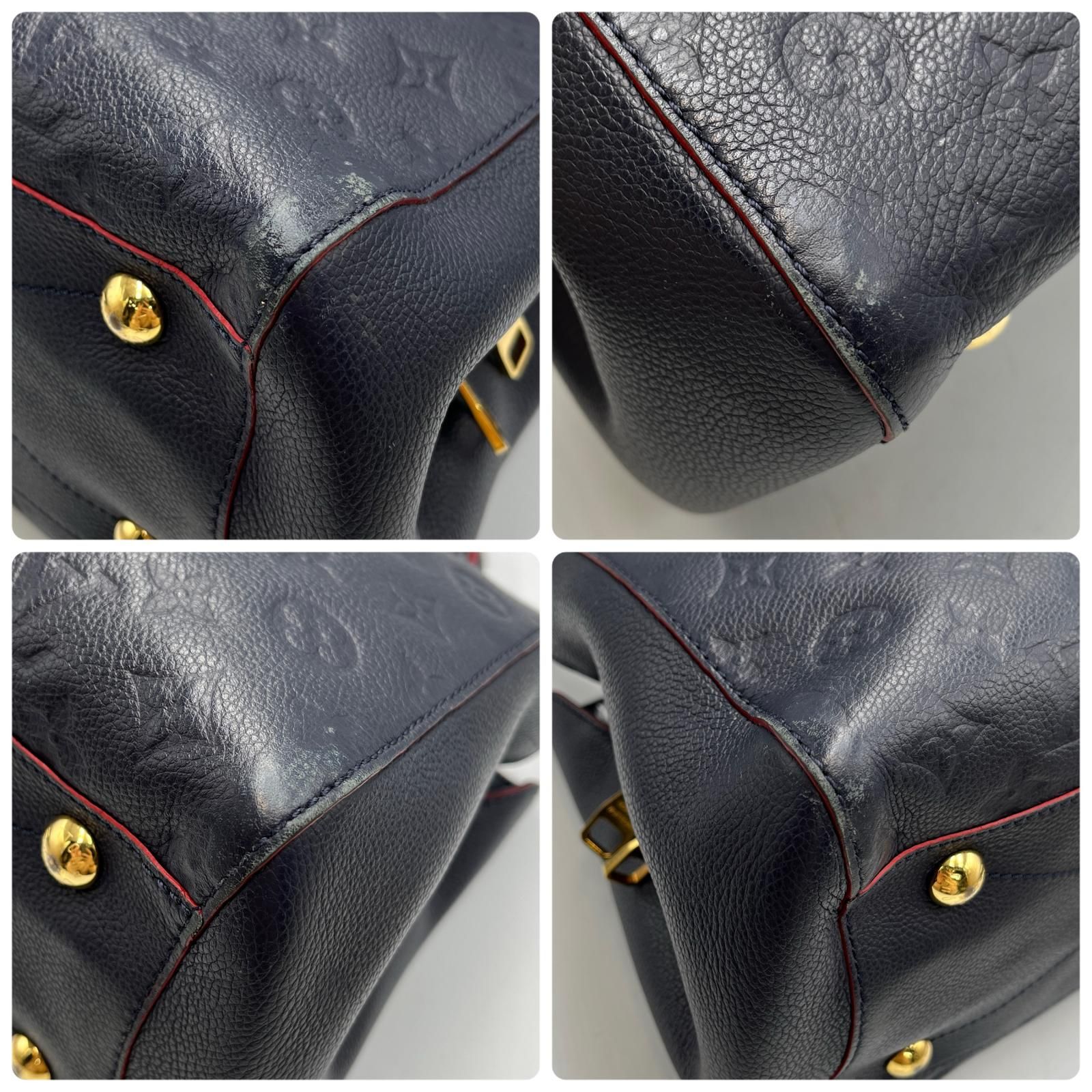 ルイヴィトン LOUIS VUITTON ハンドバッグ モンテーニュMM マリーヌ 