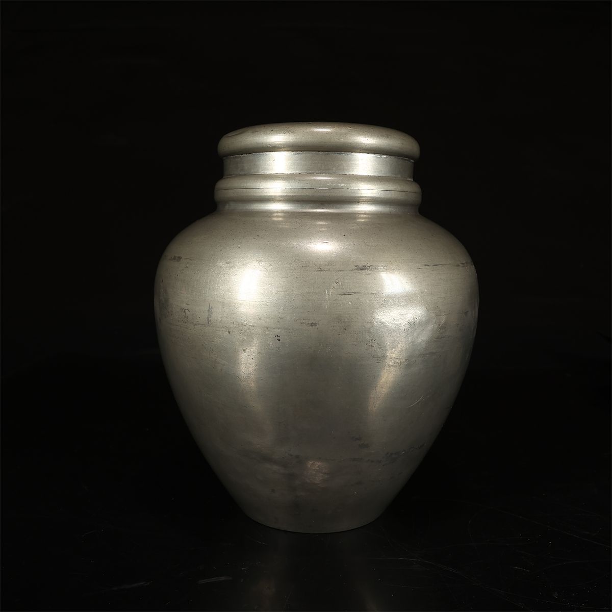 時代 【清課堂造】 古錫 茶壺 高17.5㎝ 重1218g／時代の凹みありYg