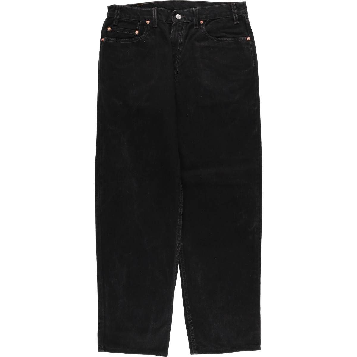 古着 00年代 リーバイス Levi's 550 RELAXED FIT ブラックデニム テーパードデニムパンツ USA製 メンズw36相当/evb033378