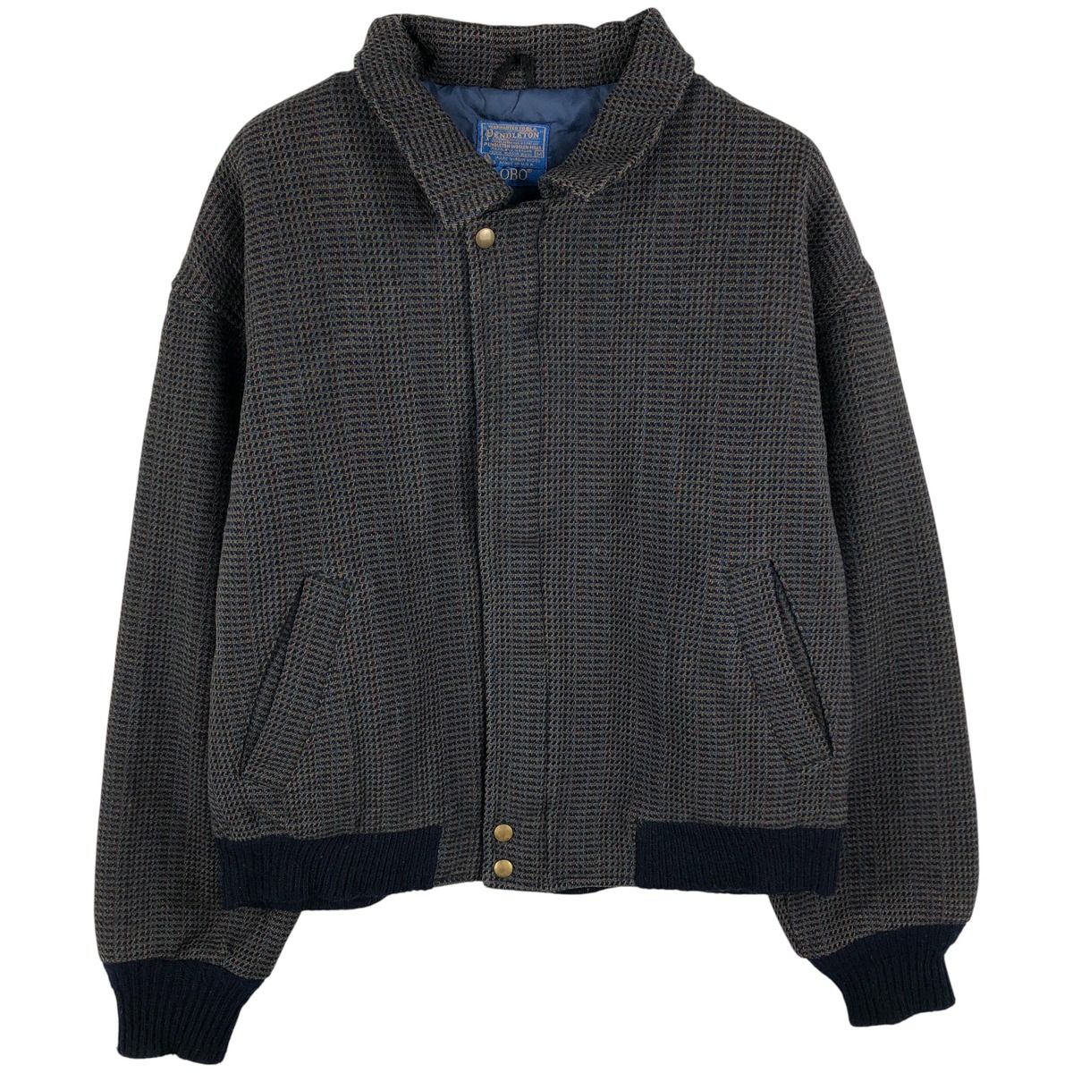 古着 70年代 ペンドルトン PENDLETON 総柄 襟付き ウールブルゾン USA