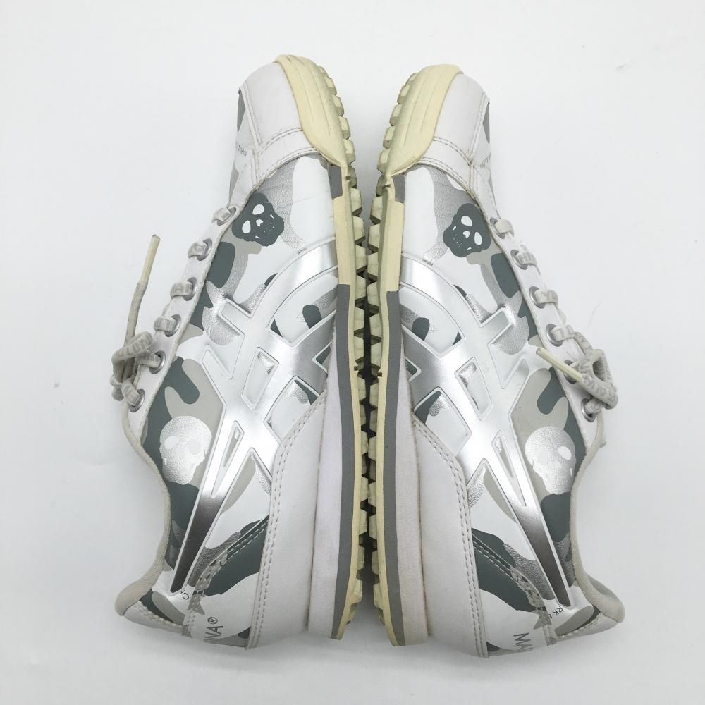 美品】マークアンドロナ×asics ゴルフシューズ 白×シルバー GEL-Phy