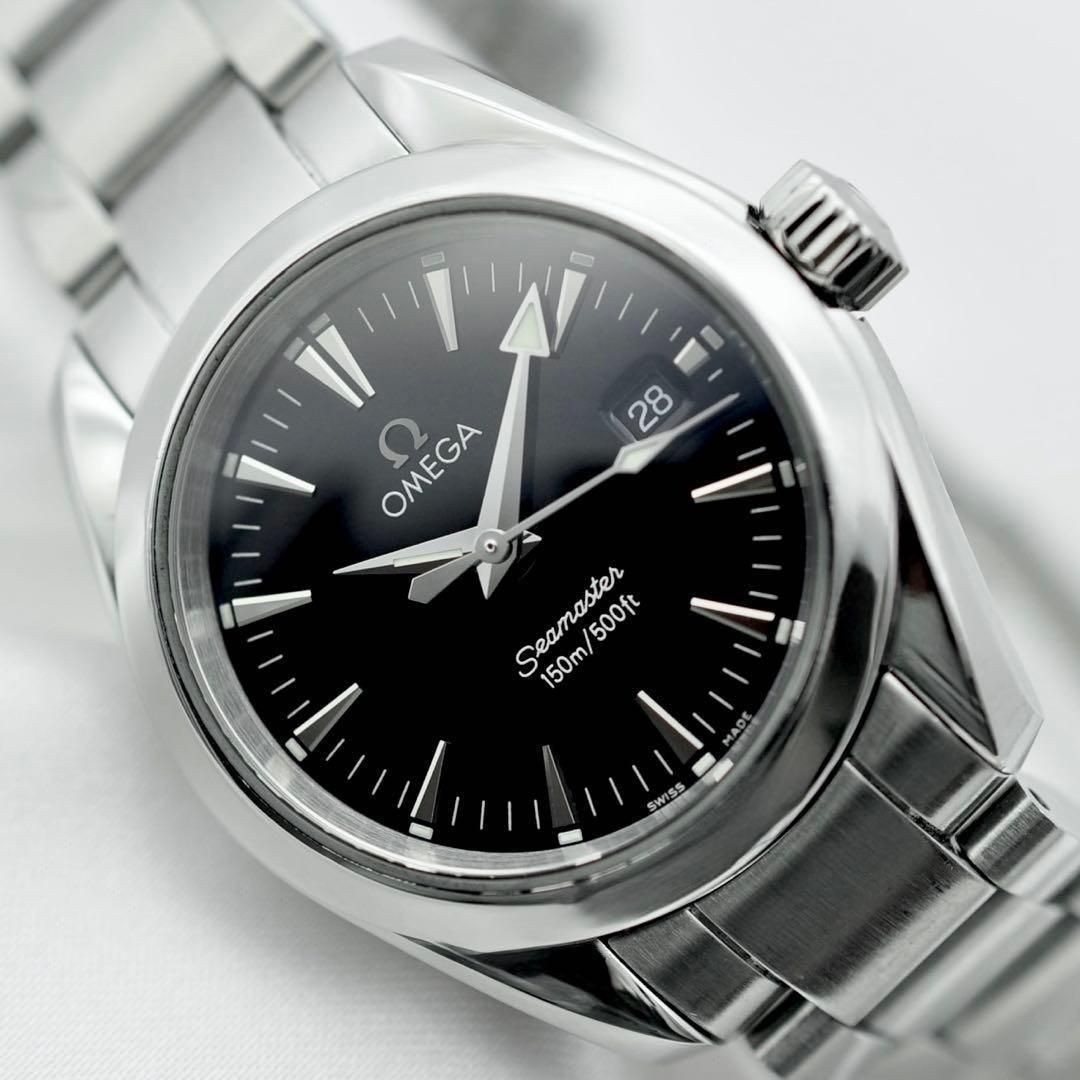 OMEGA 新品同様 2577.50 シーマスター アクアテラ 黒 ボーイズ OMEGA 新品同様 2577.50 シーマスター アクアテラ ブラック ボーイズ