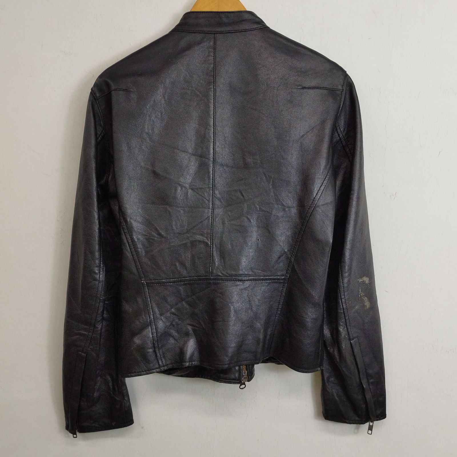 Real Leather リアルレザー ラム レザー ジップアップ ジャケット 