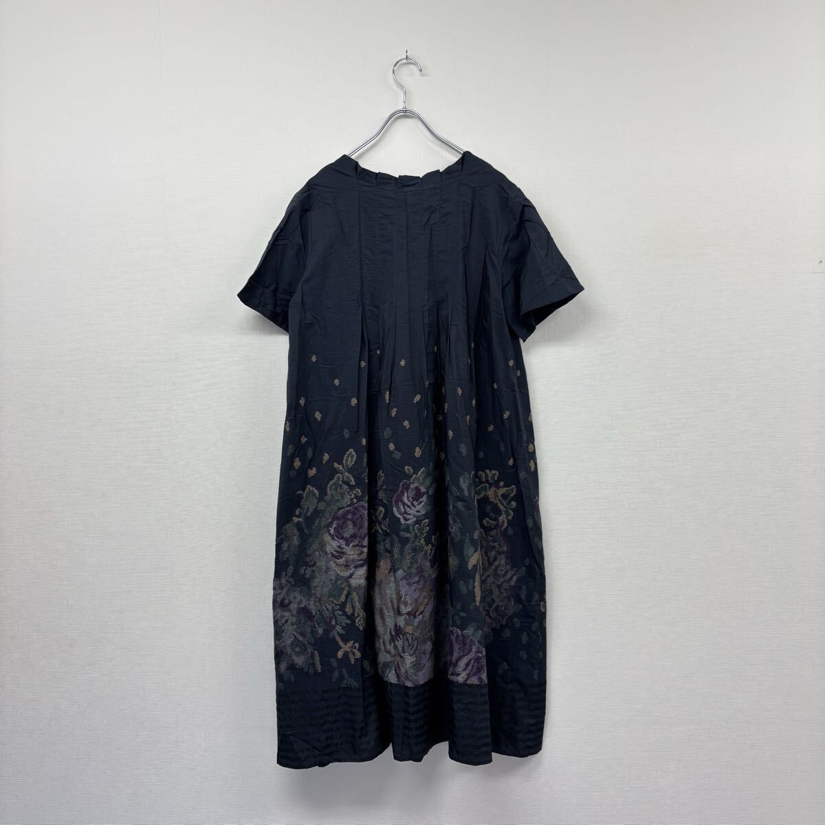 名作 ISSEY MIYAKE Heart HAATイッセイ ミヤケ ハート シルク 混 花柄