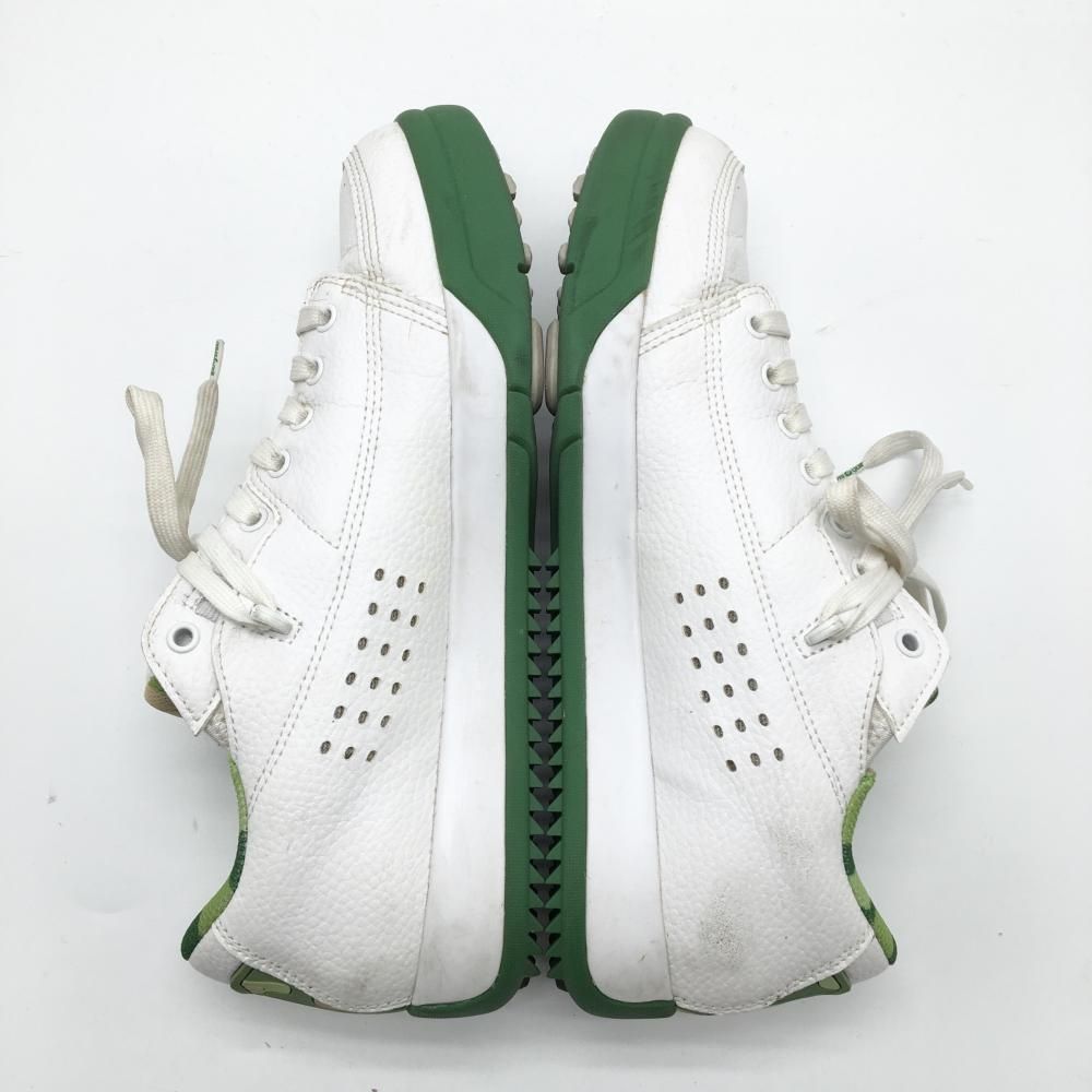 美品】グラビス ゴルフシューズ 白×グリーン 15903 一部カモフラ柄