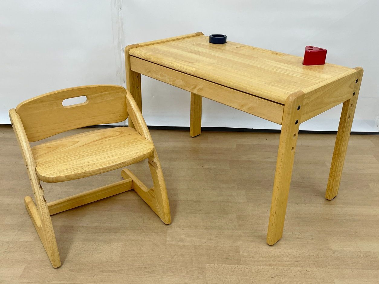 Ki 4/1〜発送時間要します様。大和屋 ブォーノ　アミーチェ　デスク＆チェア 美品】ブォーノ アミーチェ デスク&チェア Buono 大和屋 木製