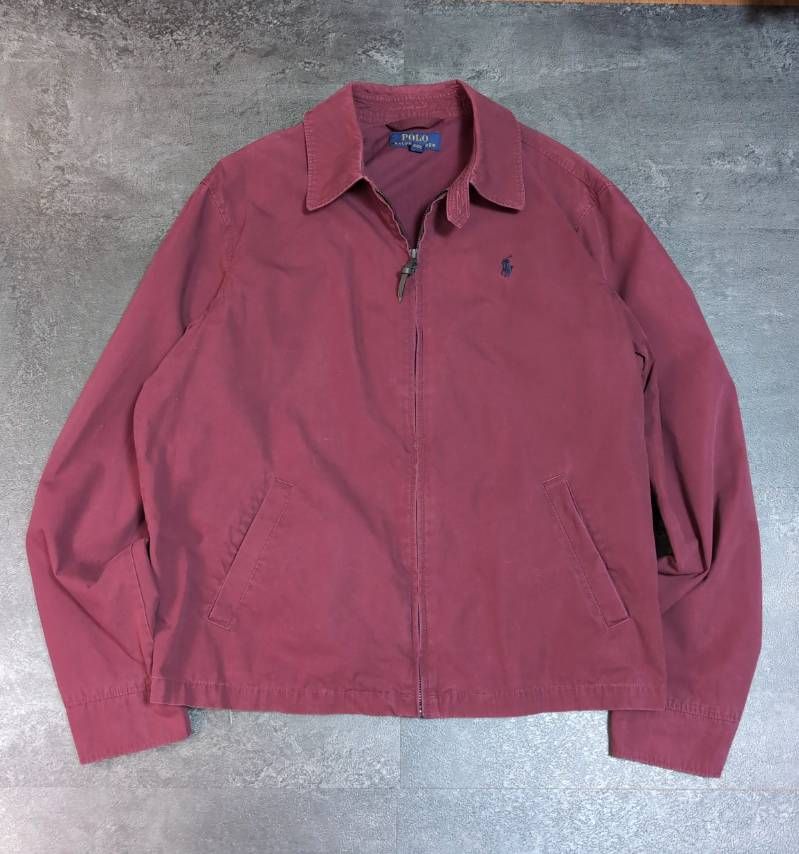 Polo Ralph Lauren Harrington Jacket L Bordeaux Red Pony Logo Swing