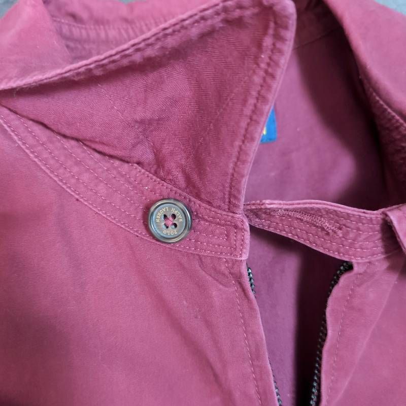 Polo Ralph Lauren Harrington Jacket L Bordeaux Red Pony Logo Swing