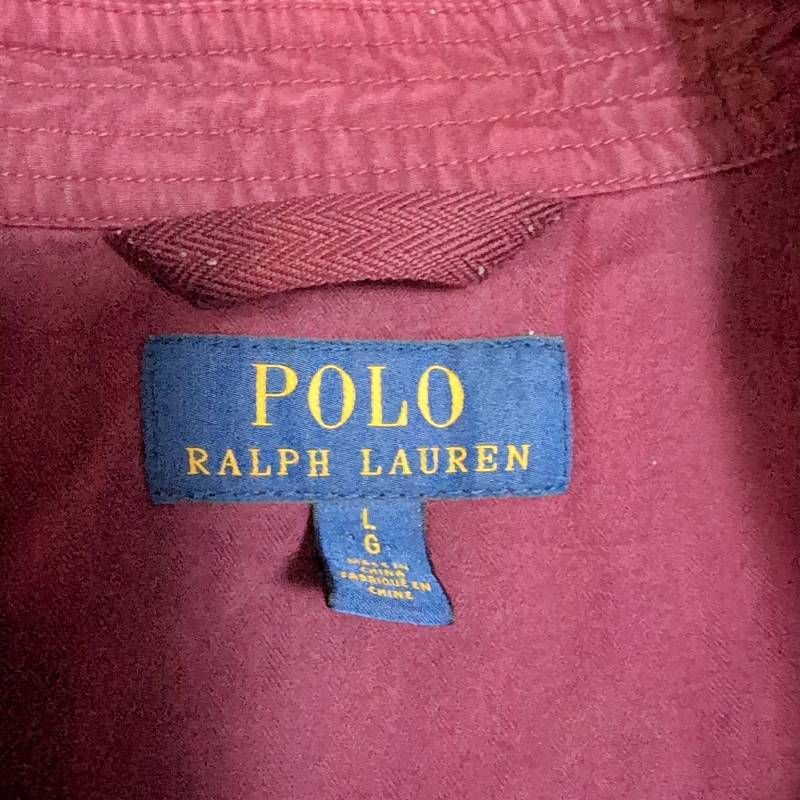 Polo Ralph Lauren Harrington Jacket L Bordeaux Red Pony Logo Swing