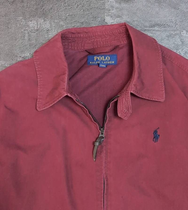 Polo Ralph Lauren Harrington Jacket L Bordeaux Red Pony Logo Swing