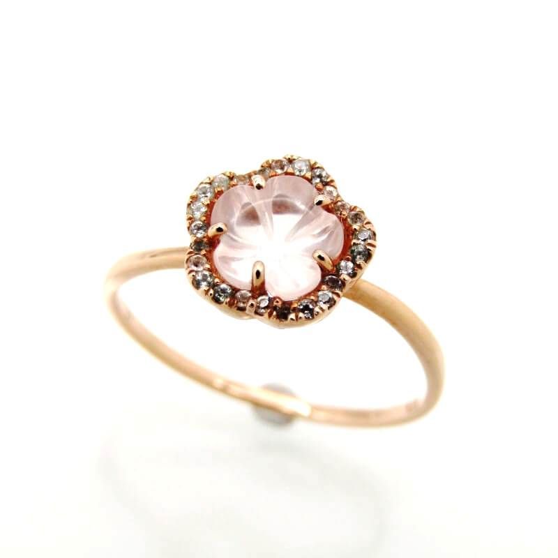 Samantha Tiara サマンサティアラ リング K10PG カラフルフラワー