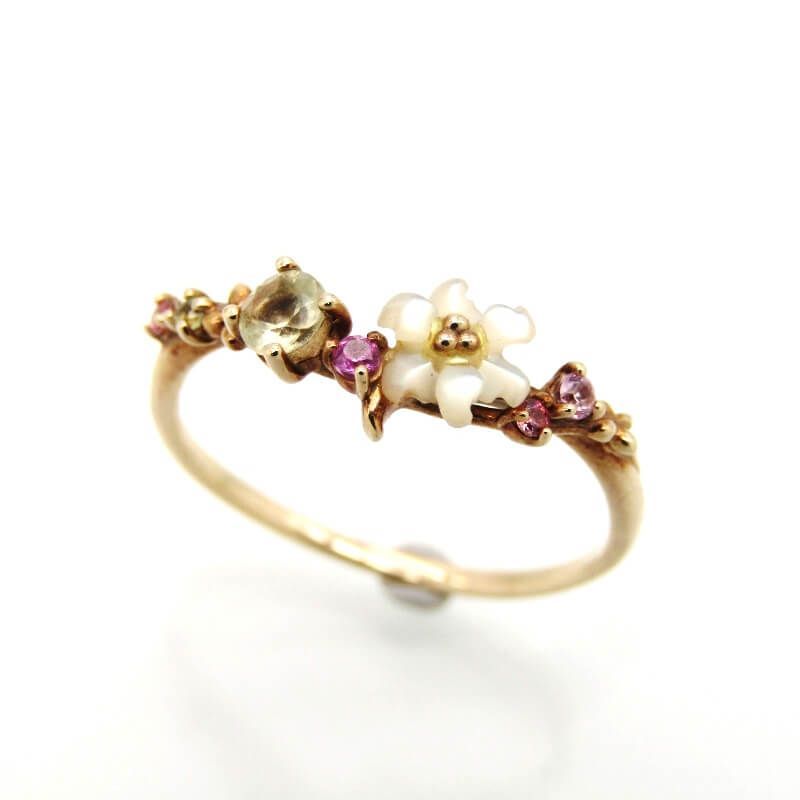 Samantha Tiara サマンサティアラ リング K10PG シェルフラワー