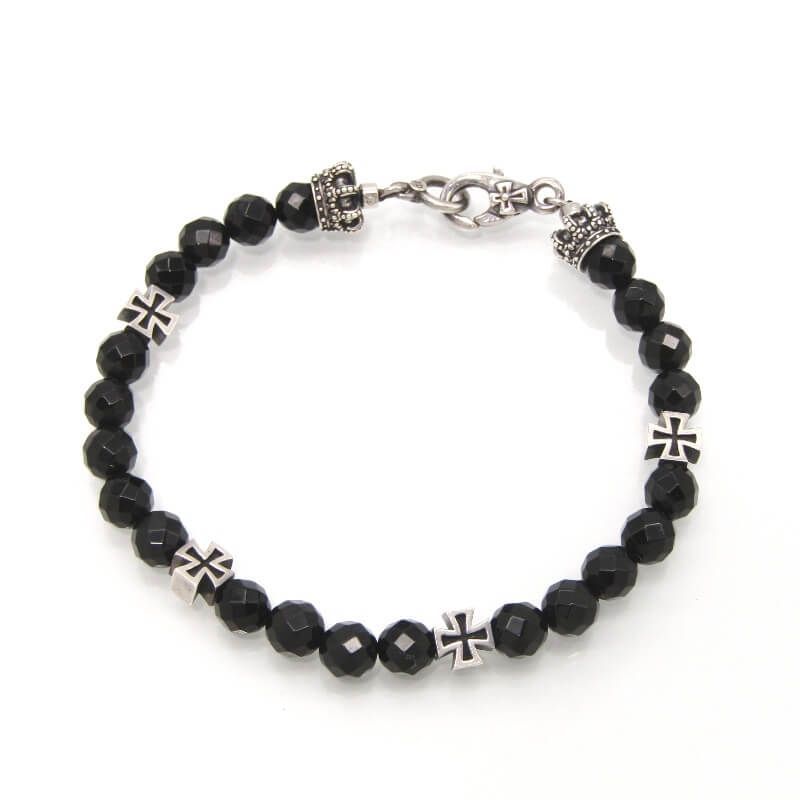 JUSTIN DAVIS クラウン オニキス ブレスレット ブラック sv925 JUSTIN DAVIS クラウン オニキス ブレスレット ブラック sv925