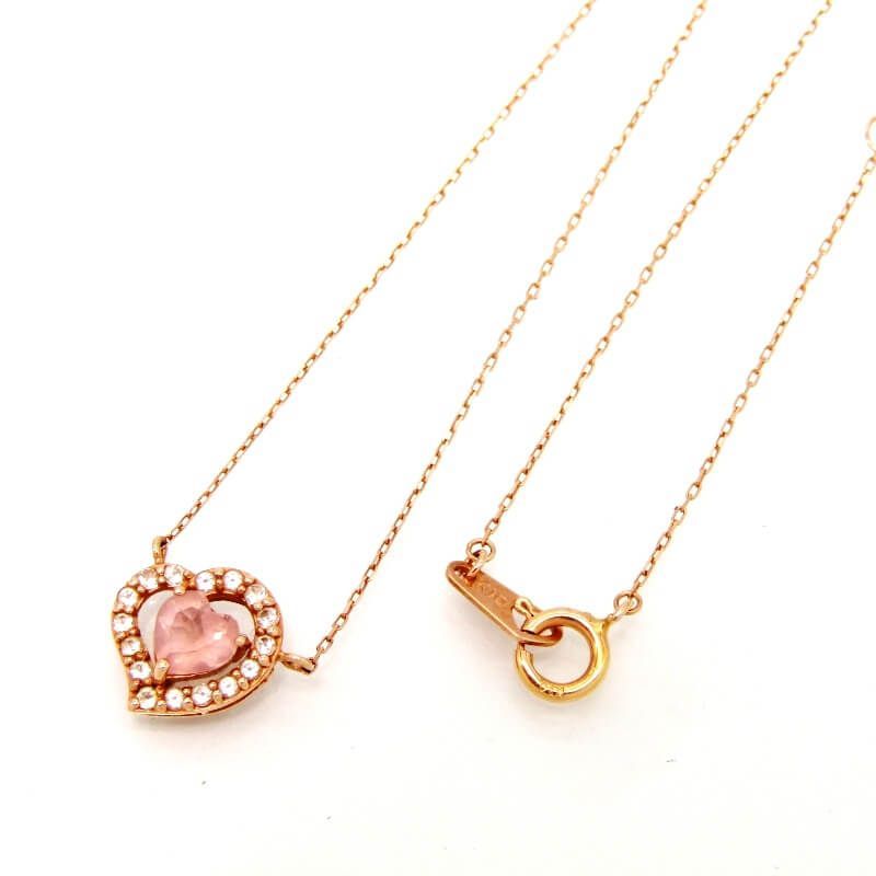 Samantha Tiara サマンサティアラ ネックレス K10PG ハート ローズ