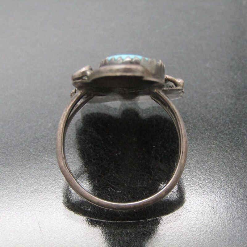 Navajo LL刻印 ナバホ族 リング ターコイズ リーフ メンズ レディース