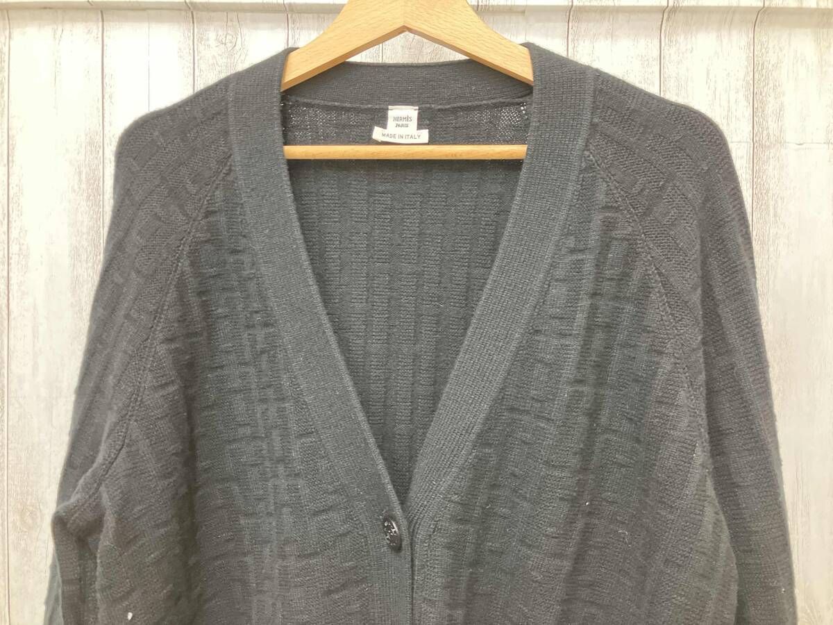 Hermesエルメスプレタレディースカーディガンロゴ金ボタン極美品セリエボタン Hermesエルメスプレタレディースカーディガンロゴ金ボタン極美品セリエ