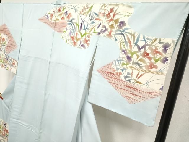 平和屋本店○極上 型絵染の人間国宝 稲垣稔次郎原画 染殿製 訪問着