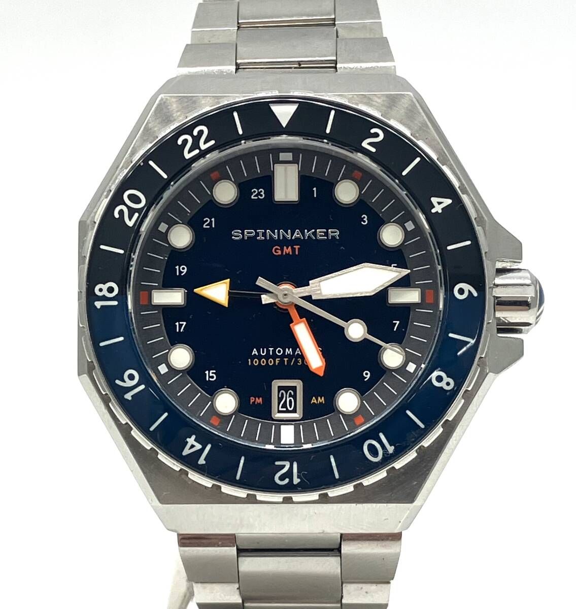 SPINNAKER スピニカー DUMAS デュマ GMT AUTOMATIC SP 5119 22 自動巻き オートマチック AT メンズ ダイバーズ 替ベルト付属 時計