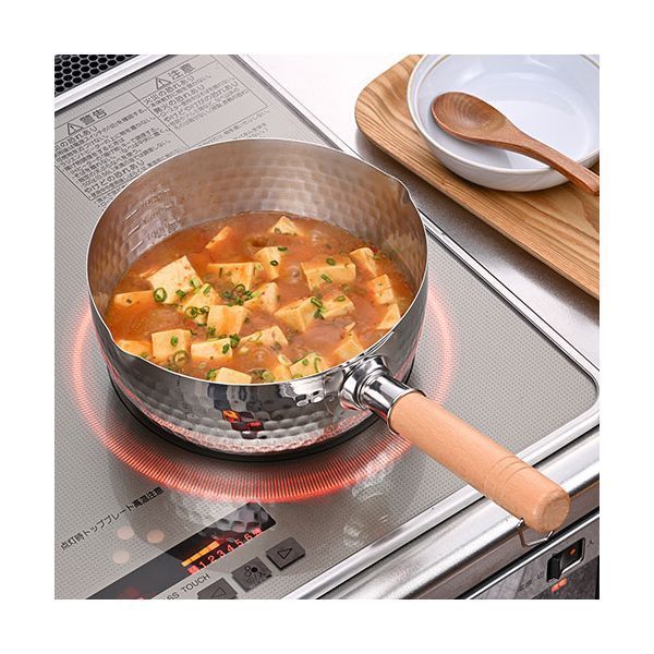 セット ステンレス雪平鍋20 cm 清潔でサビにくい 容量たっぷりの深型設計 ガス火 IH調理器対応 YPS-20 X 5