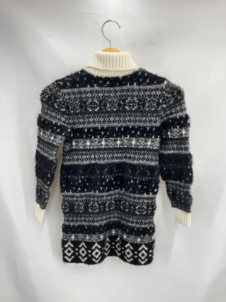 ☆ MONCLER モンクレール ニットワンピース 10A ブラック×ホワイト 冬 