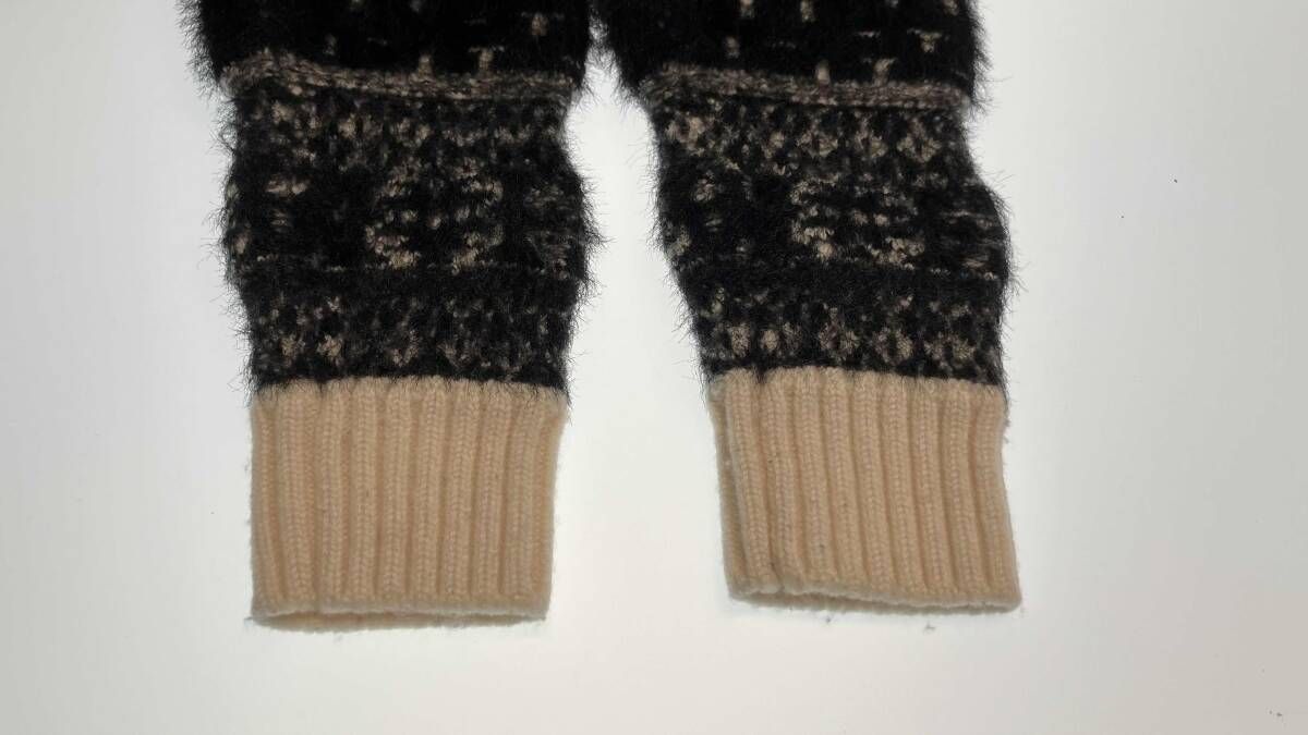 ☆ MONCLER モンクレール ニットワンピース 10A ブラック×ホワイト 冬 