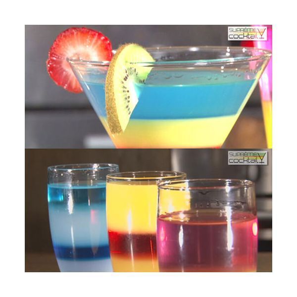 多層なカクテルが誰でも簡単に作れるプースカフェ 器具