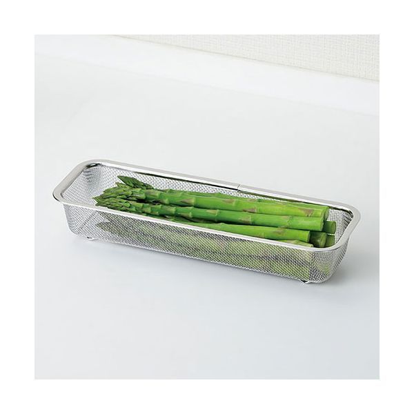 セット よこやま 燕熟の技 ザル1|2 Lサイズ 野菜の水切りや下ごしらえに 丈夫で耐久性に優れたステンレス製 YZ-201 X 5