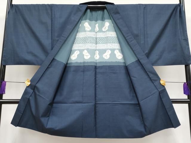 平和屋着物○極上 男性 本場大島紬 アンサンブル キングサイズ 100亀甲
