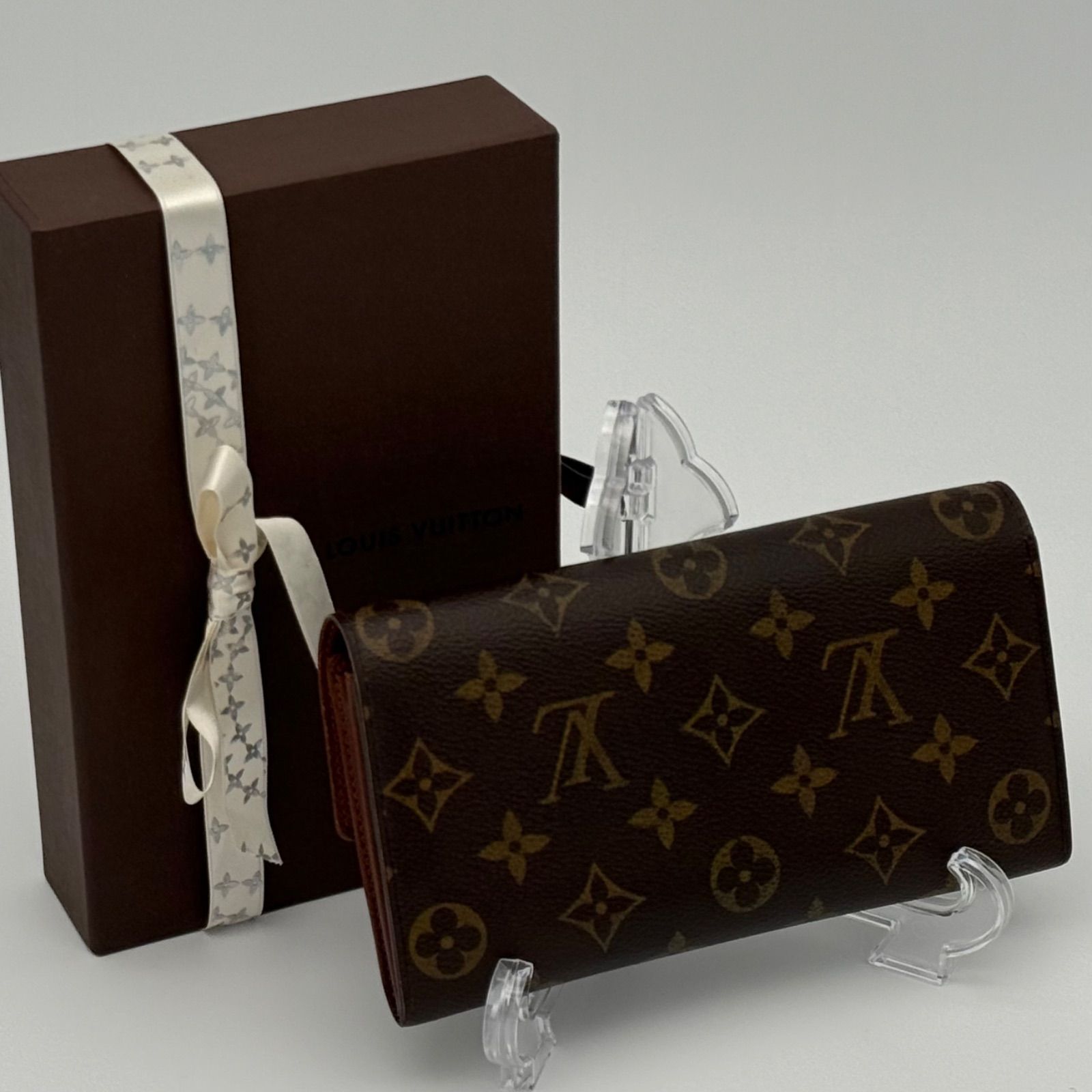 美品】ルイヴィトン ポトフォイユ サラ モノグラム 長財布 カード入6枚