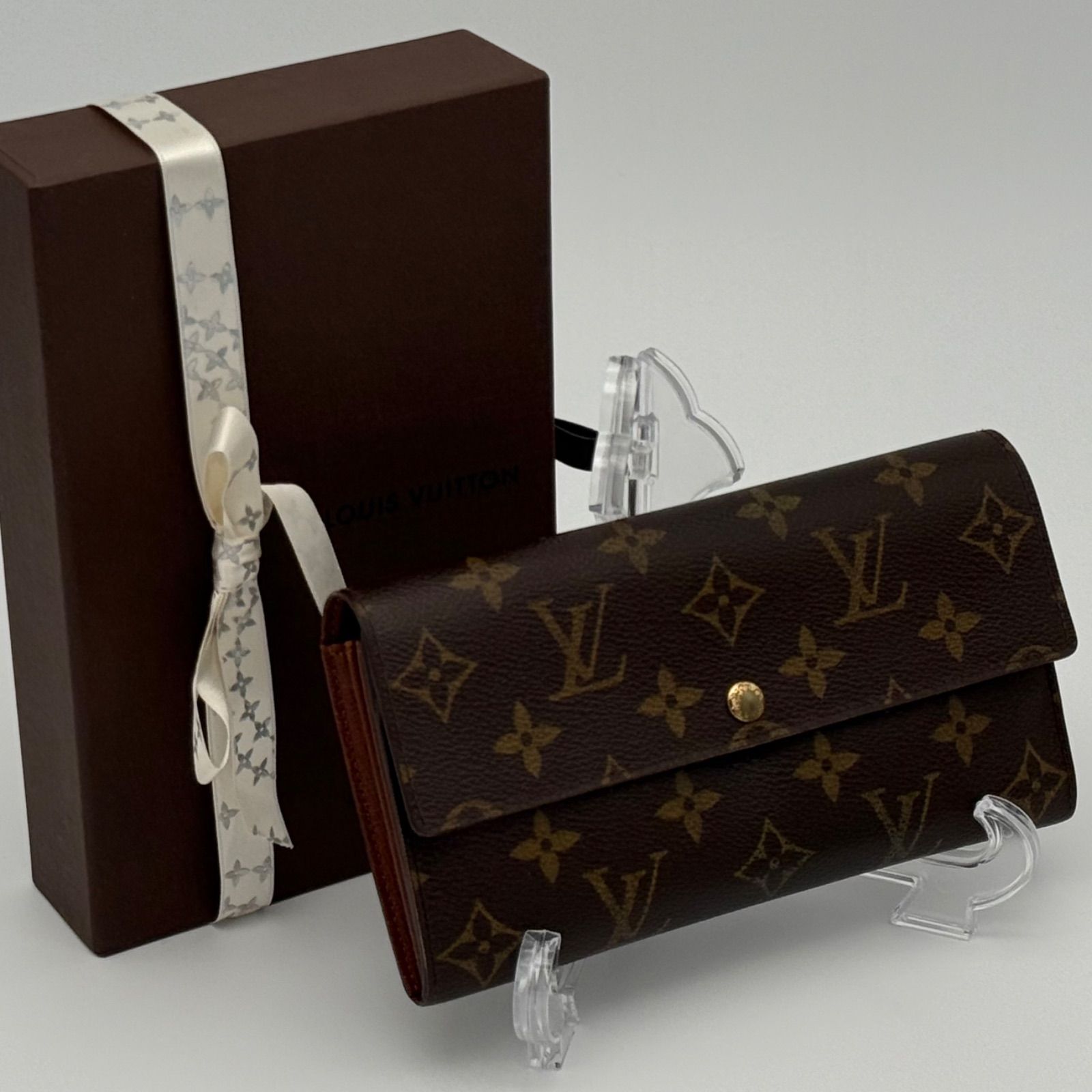 美品】ルイヴィトン ポトフォイユ サラ モノグラム 長財布 カード入6枚