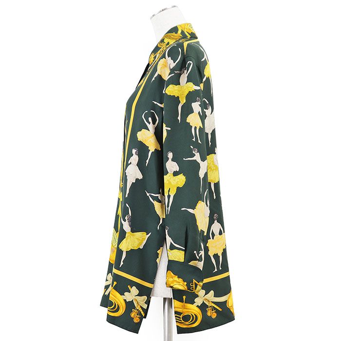 HERMES エルメス ヴィンテージ 長袖シャツ ラ・ダンス バレリーナ 総柄