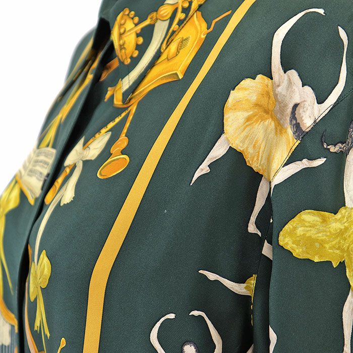 HERMES エルメス ヴィンテージ 長袖シャツ ラ・ダンス バレリーナ 総柄