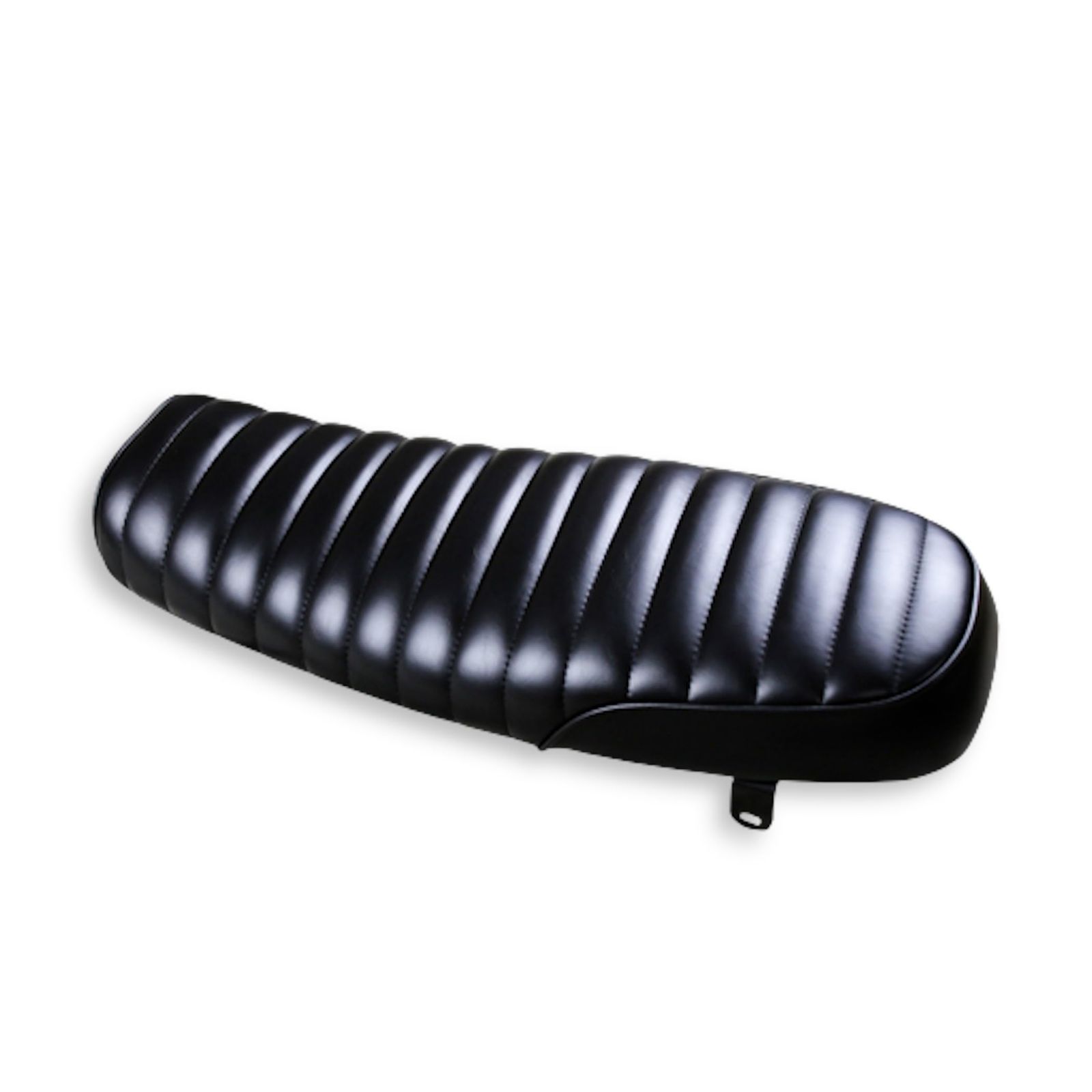 タックロール風 バイク シート ヴィンテージ フラットシート 全長640 幅250 汎用 TW200 SR400 W1 W600 SR500 GB250 FTR223 VANVAN TW225 (ブラック)