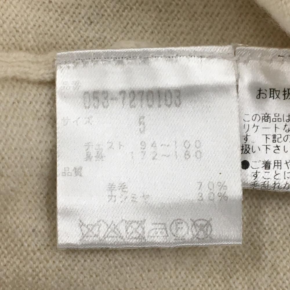 パーリーゲイツ セーター アイボリー ハーフジップ カシミヤ混 ニット