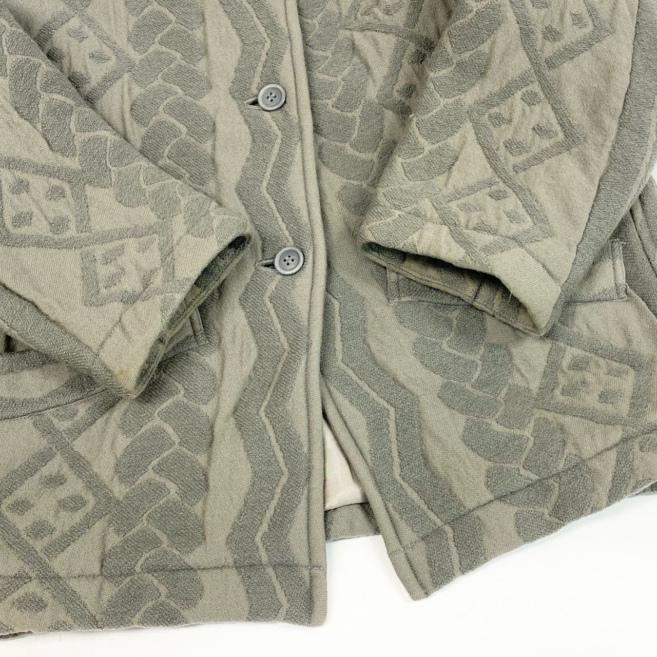 22a23 ISSEY MIYAKE イッセイミヤケ マルチジャガード コート  