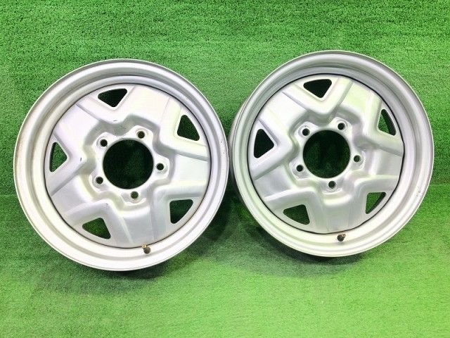スズキジムニーJB23純正アルミホイール2本極上品① スズキ SUZUKI 純正 ジムニー JB23W ホイール スチール シルバー 16