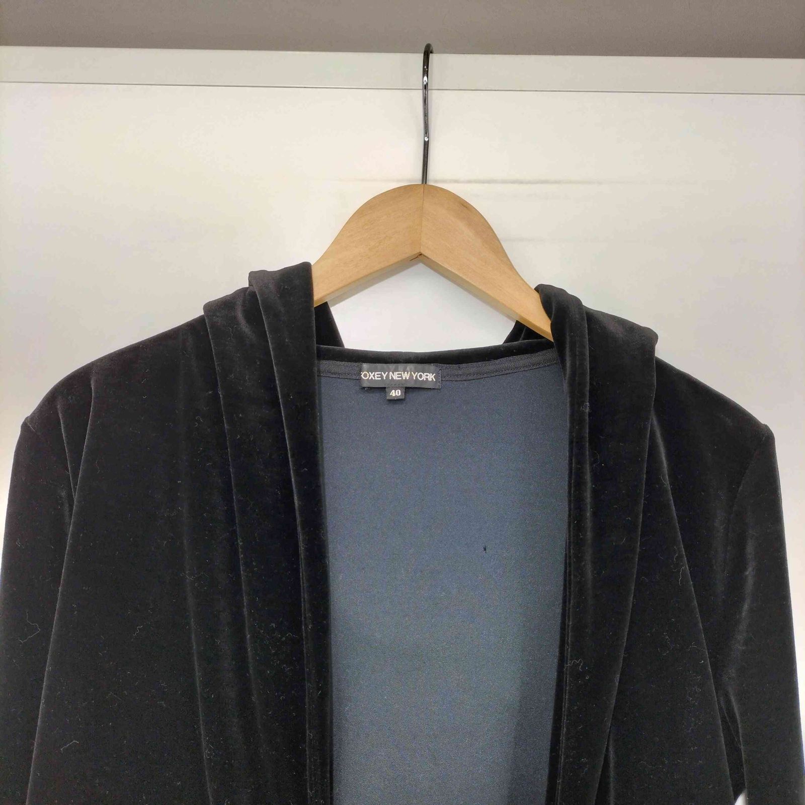 フォクシーニューヨーク FOXEY NEW YORK ベロア フーデッド ジャケット