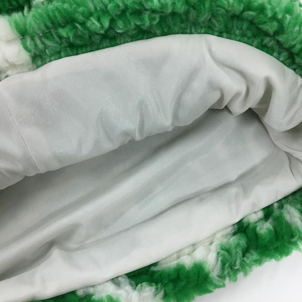 超美品】マークアンドロナ 中綿ボアスカート グリーン×白 総柄 スカル