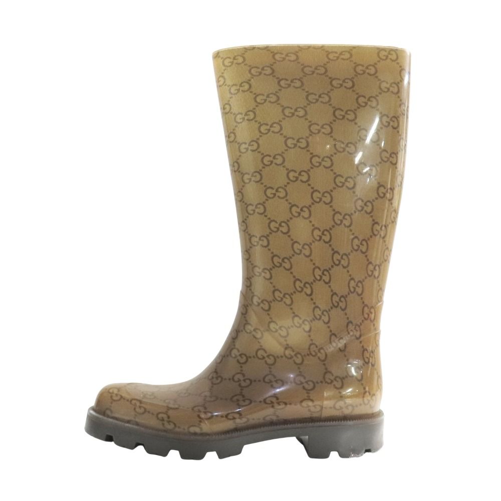 専用 セール対象外品 美品 GG GUCCI グッチ レインブーツ 長靴 23㎝ GUCCI（グッチ） レインブーツ GG ロングブーツ 雨靴 ラバー ブラック