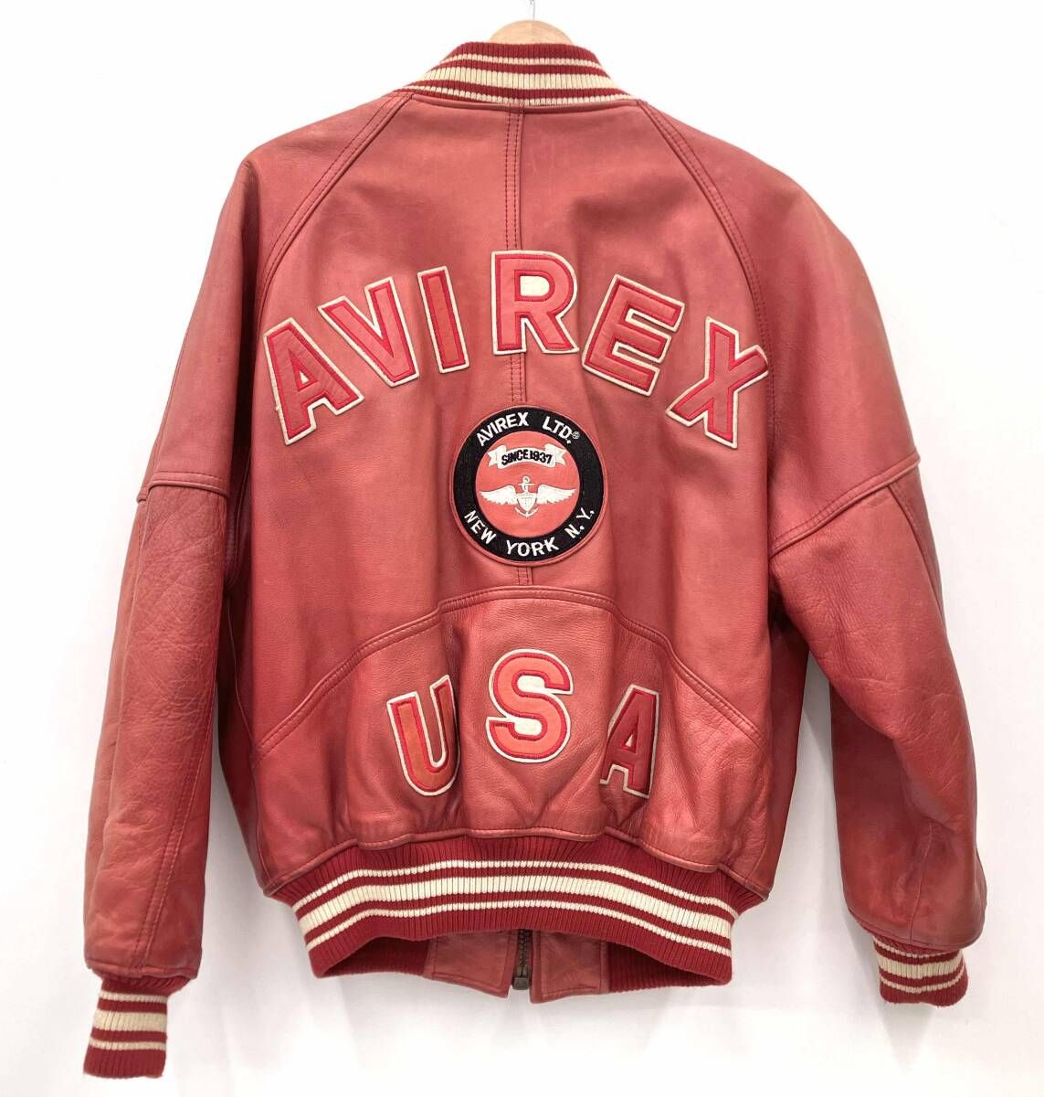 AVIREX アヴィレックス VARSITY JACKET 8642 スタジャン レッド サイズ