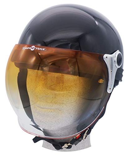 ダムトラックス(DAMMTRAX) バイクヘルメット ジェット バブルビーハーフ パールブラック フリーサイズ(57cm~60cm未満)