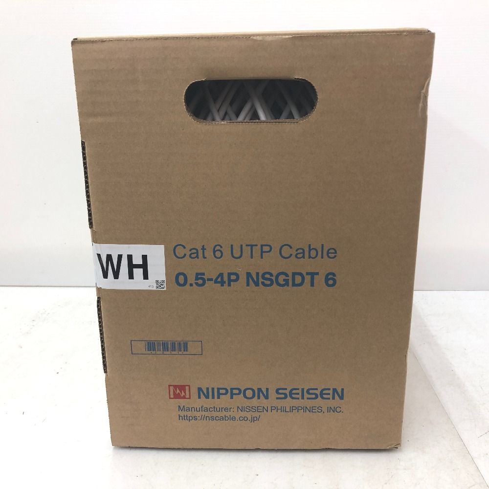 日本製線 Cat6 UTPケーブル LANケーブル 300m 白 0.5-4P NSGDT6 WH 未