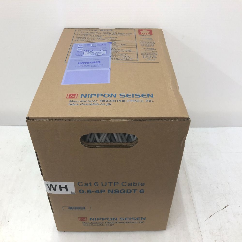 日本製線 Cat6 UTPケーブル LANケーブル 300m 白 0.5-4P NSGDT6 WH 未