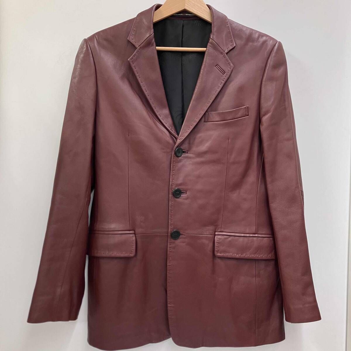 GAULTIER HOMME objet ゴルチエオムオブジェ レザージャケット ワイン