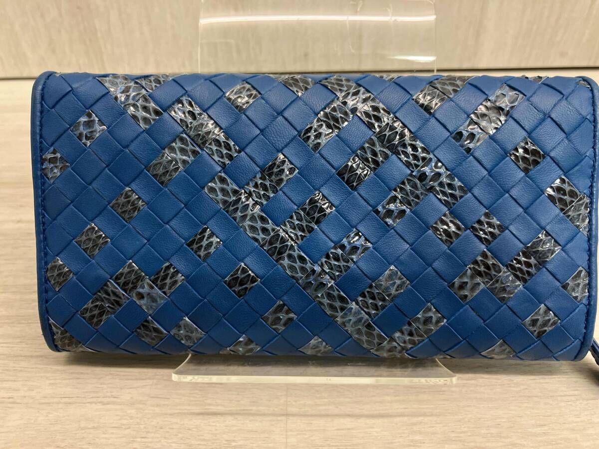 BOTTEGA VENETA イントレチャートアイヤーズ フラップ長財布