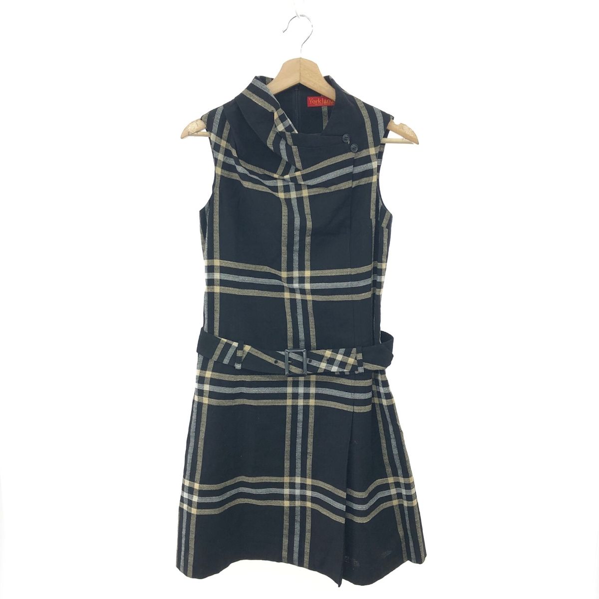 YORKLAND ヨークランド スタンドカラーワンピース サイズ:7号 チェック