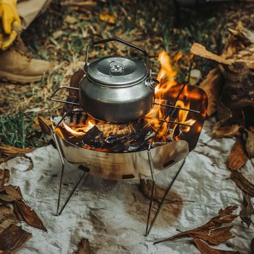 焚き火台 バーベキューコンロ ソロ 焚火台 超軽量 折りたたみ式 コンパクト 組み立て簡単 アウトドア キャンプ用品 焼き網 グリル 収納袋付き 9 ed 5 e 34 f